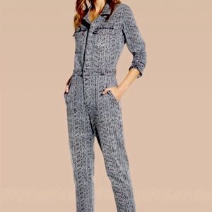 Wash Lab Black Mamba snake Patterned Jumpsuit size Small